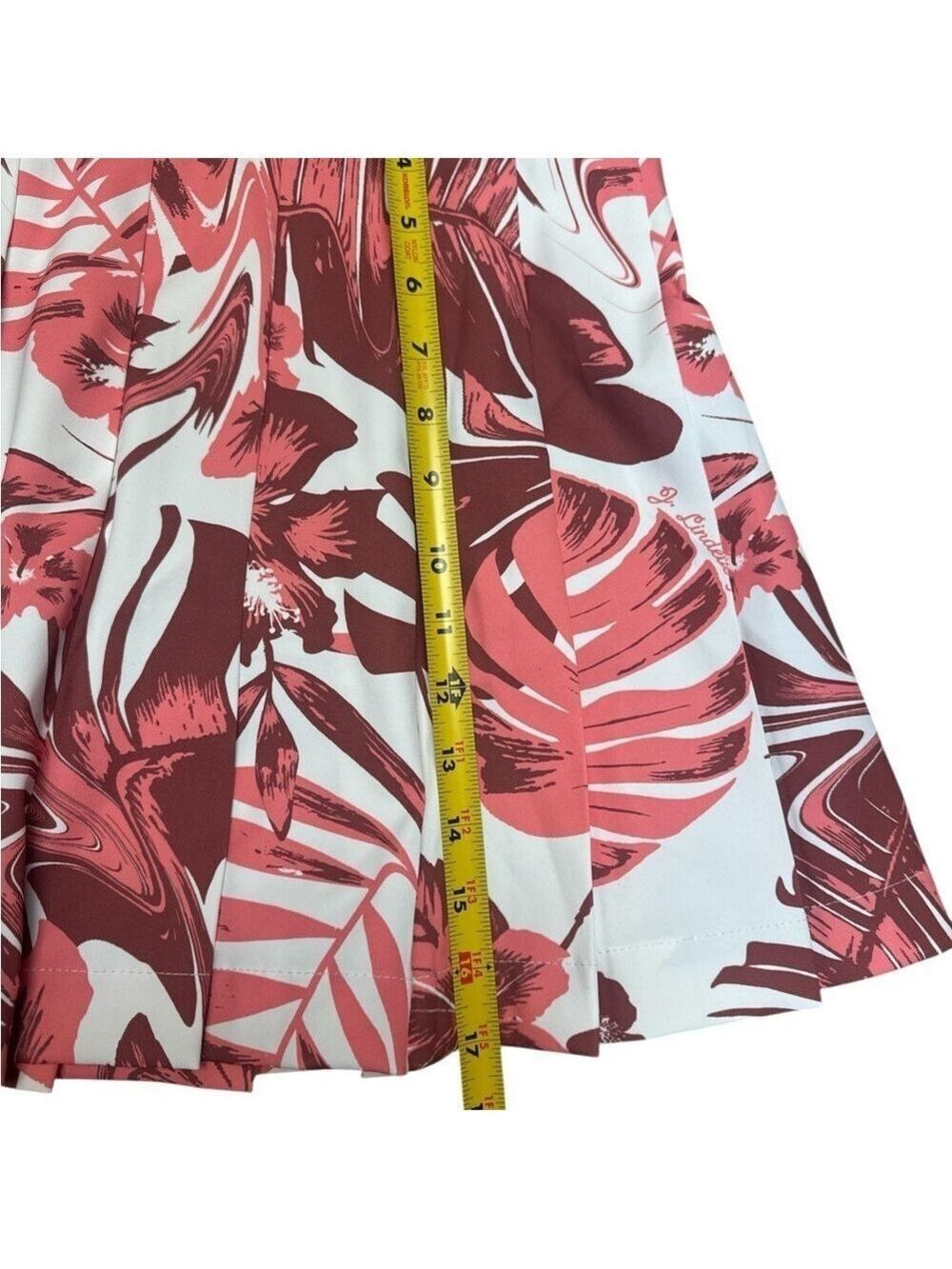 J. Lindeberg Adina Pleated Golf Pink and White Mini Skort Size S - Picture 5 of 11